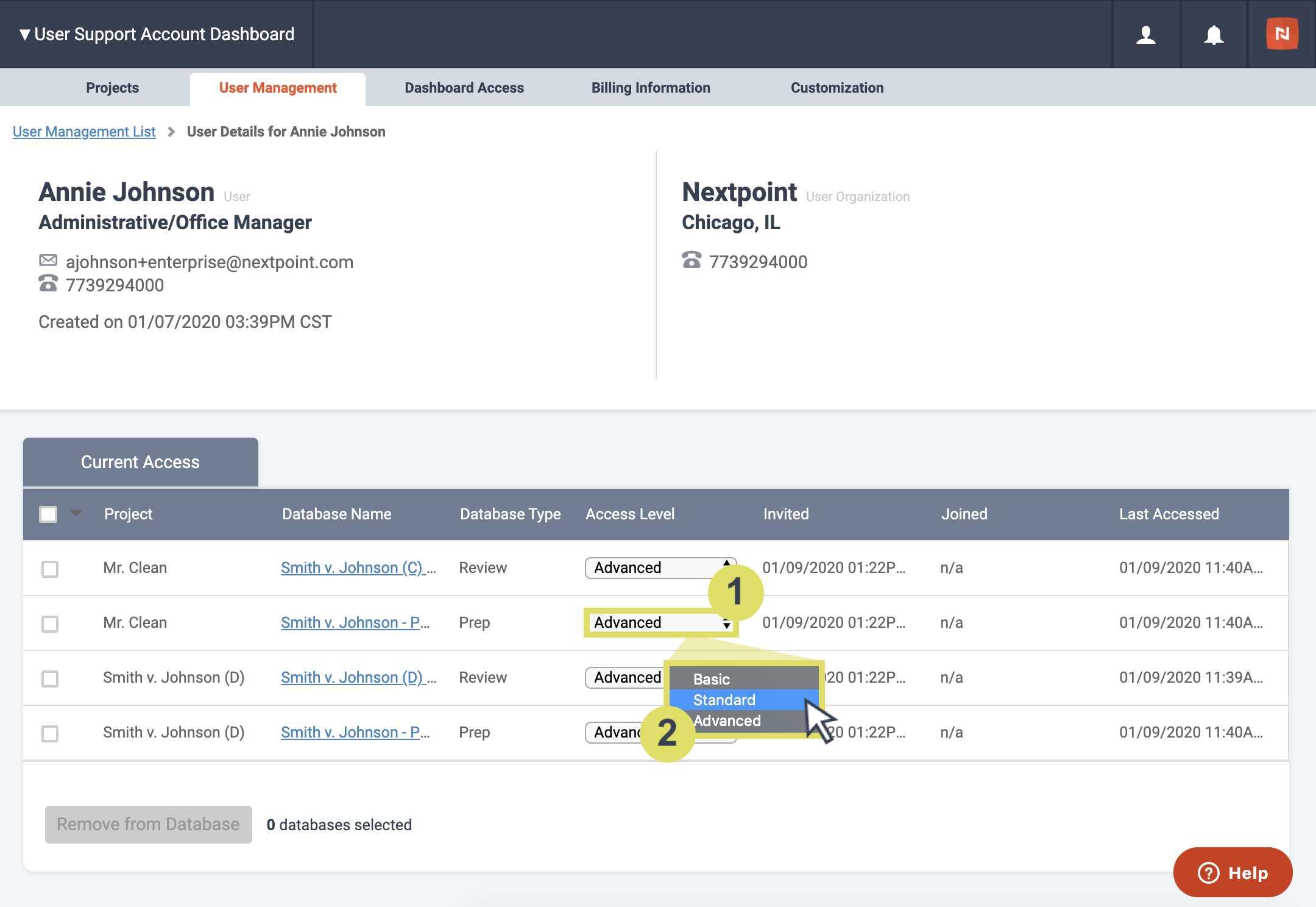 User_Management_Update_User_Access_level_on_individual_database.png